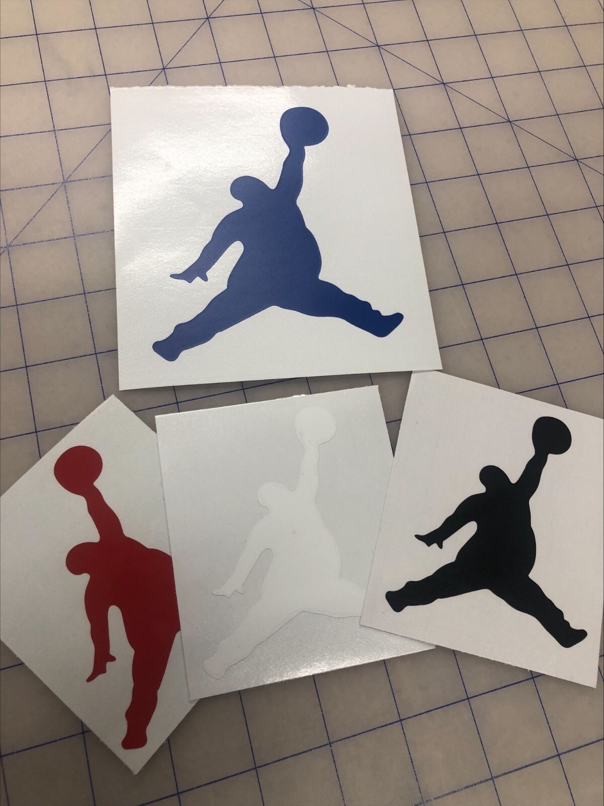 Fat Michael Air Jordan Jumpman Vinyl Decal Car Window Sticker Funny Die Cut