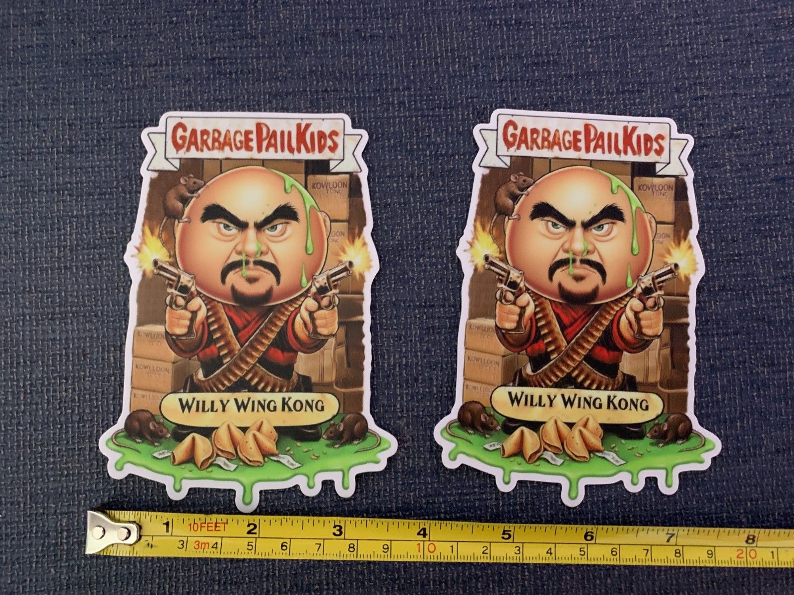 Big Trouble In Little China Stickers 2 Garbage Pail Kids Willy Wing Kong