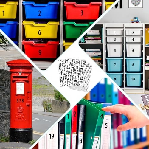 Number Stickers 1200 PCS 1 Inch Waterproof Self-Adhesive Consecutive Numbers