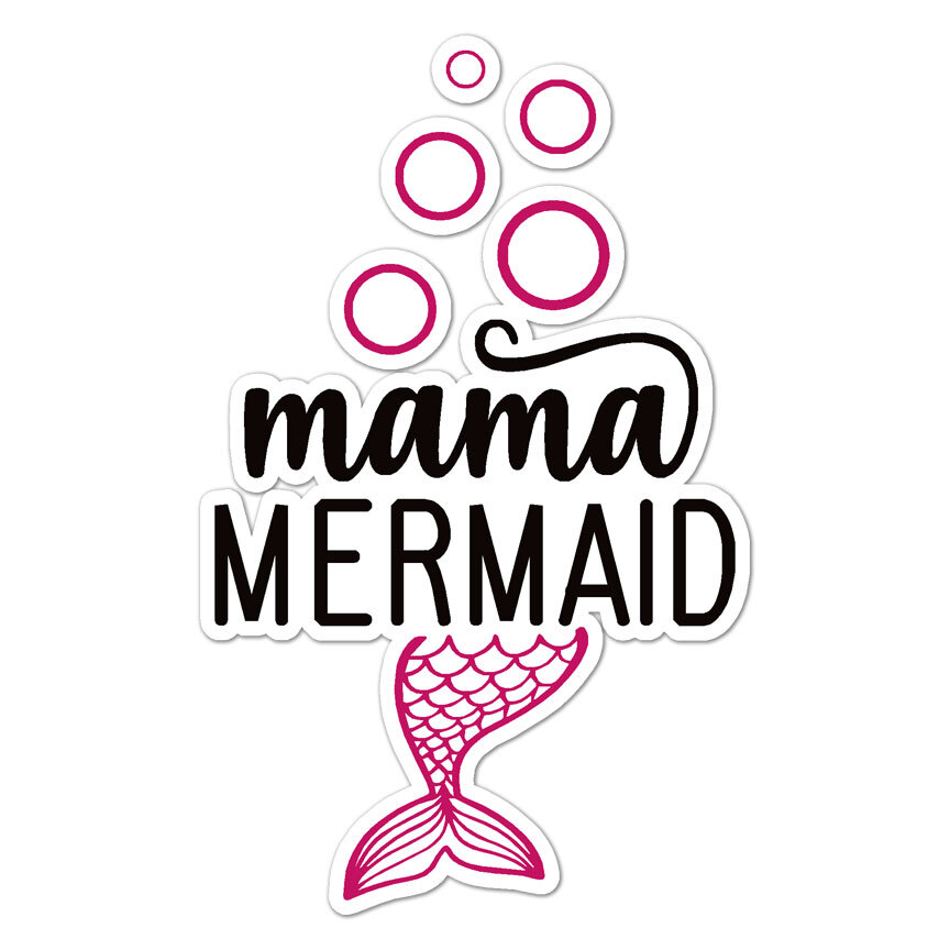 Mama Mermaid, Vinyl Decal Sticker, Indoor Outdoor, 3 Sizes, #9970