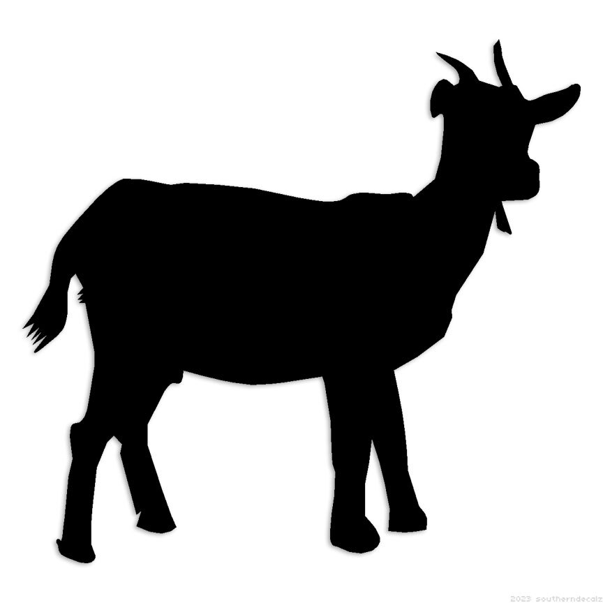 Goat – Decal Sticker – Multiple Colors & Sizes – ebn6105