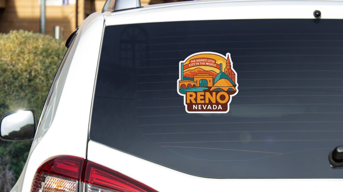 Reno Nevada Sticker Decal Vinyl Die-Cut City Skyline Landmark Design