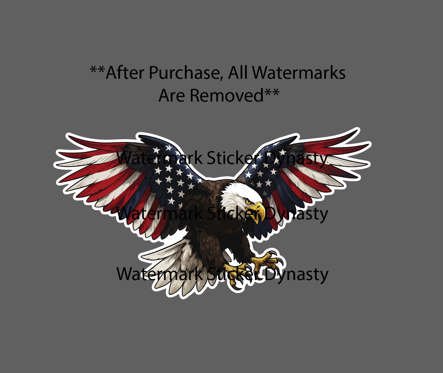 Bald Eagle USA Wings Sticker Waterproof Decal American Flag Patriotic Gift NEW