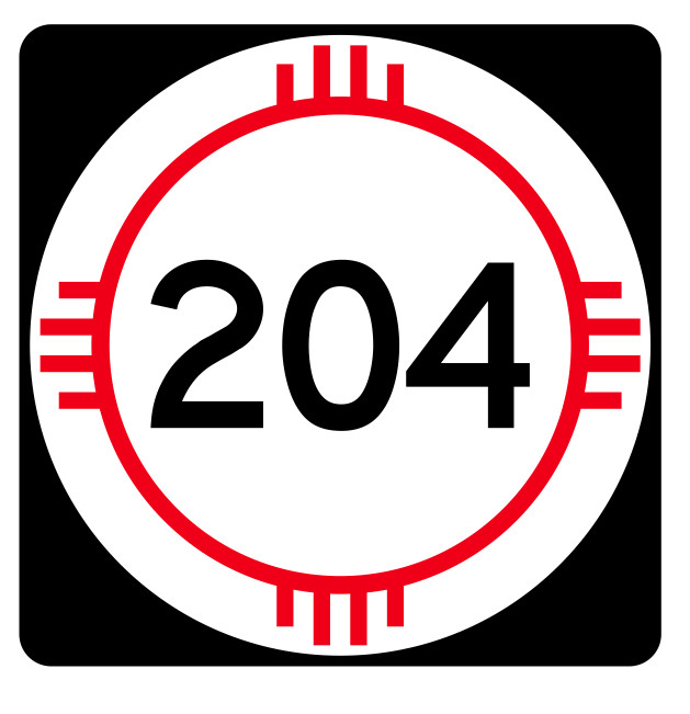 New Mexico State Road 204 Sticker R4166 Highway Sign Road Sign Decal