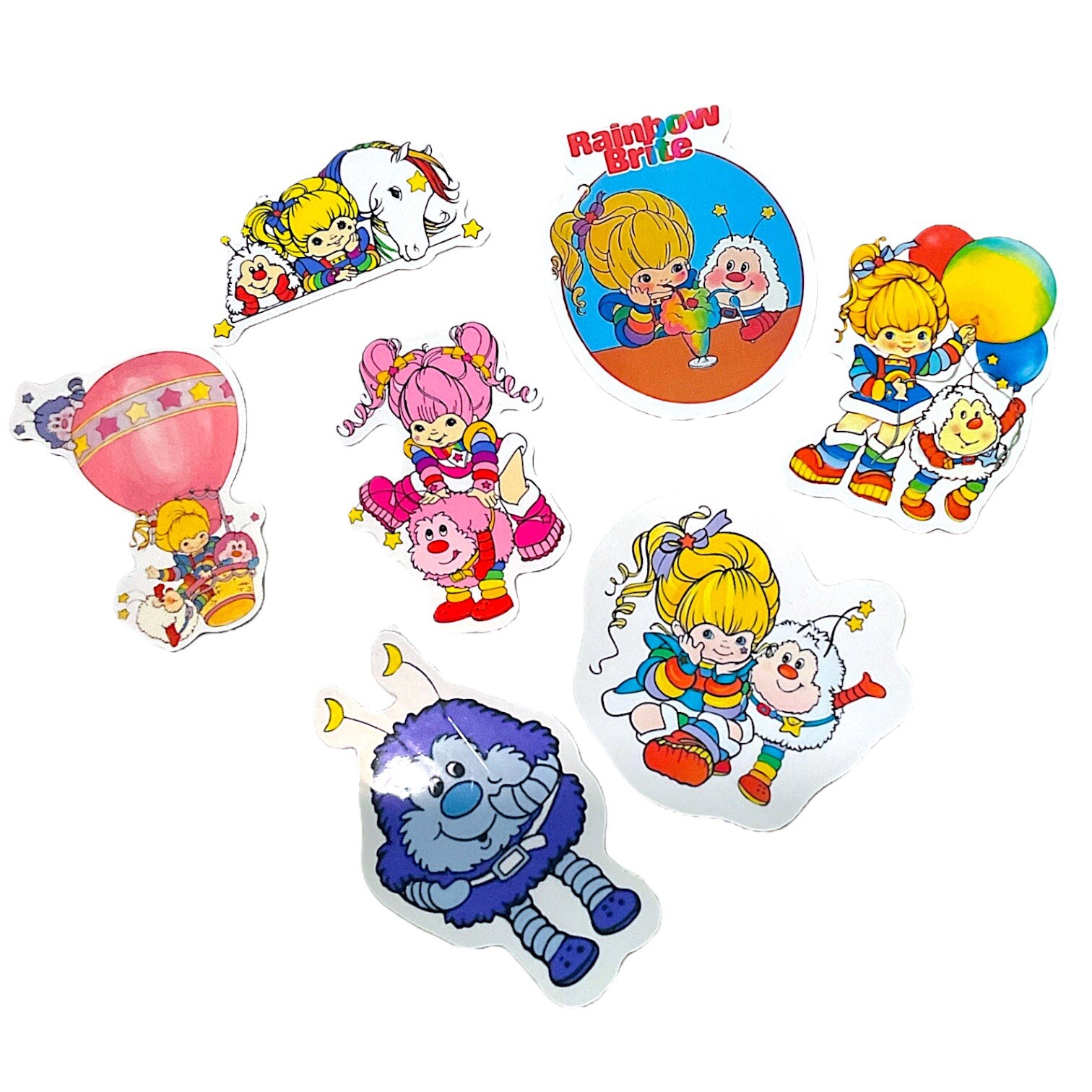 Rainbow Brite Stickers Water Resistant Vinyl Matte Retro 5 Pack Pride LGBTQ