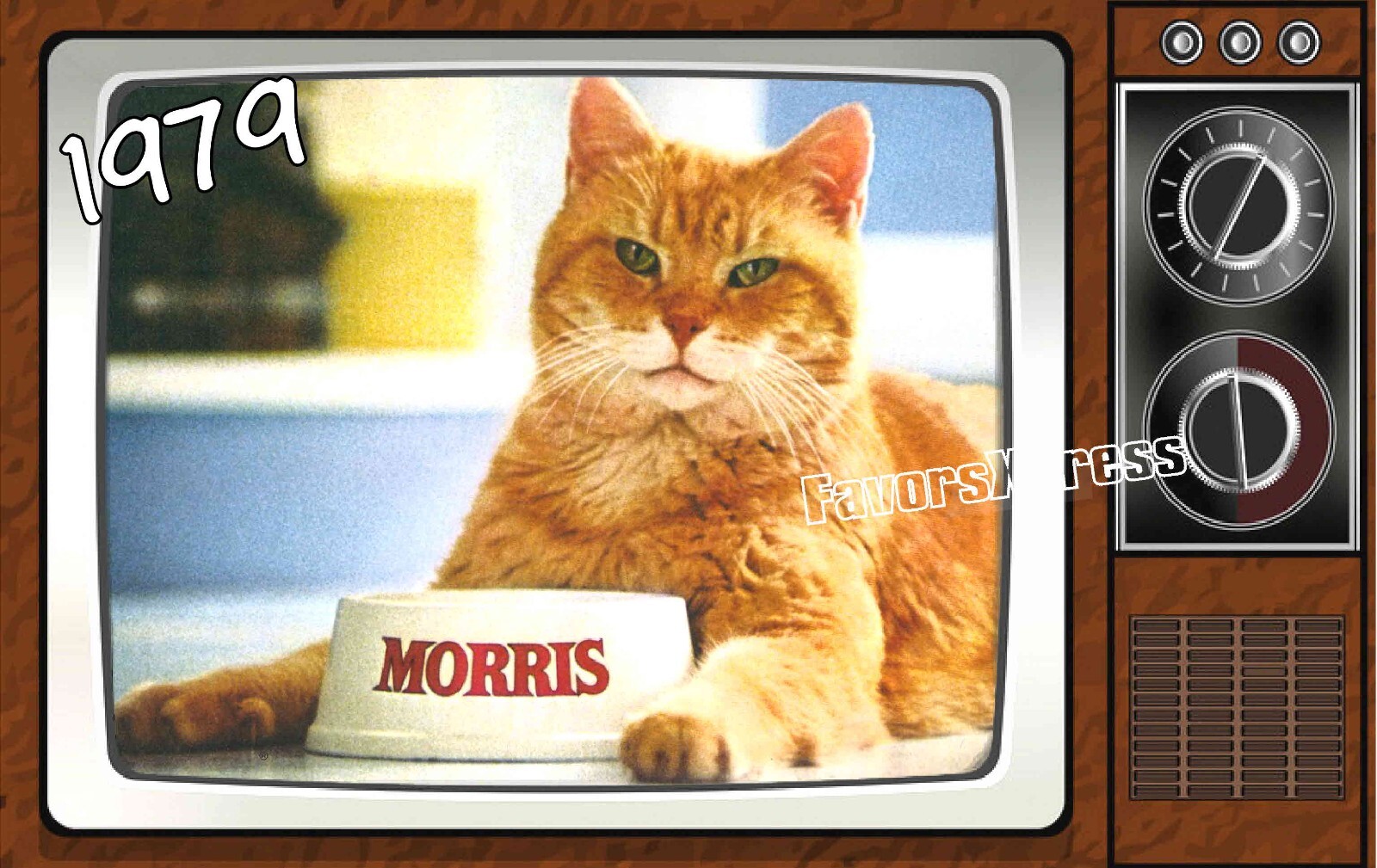 1979 Nine Lives Cat Food Commercial Classic TV Show PHOTO MAGNET 4 X 2.5 INCHES