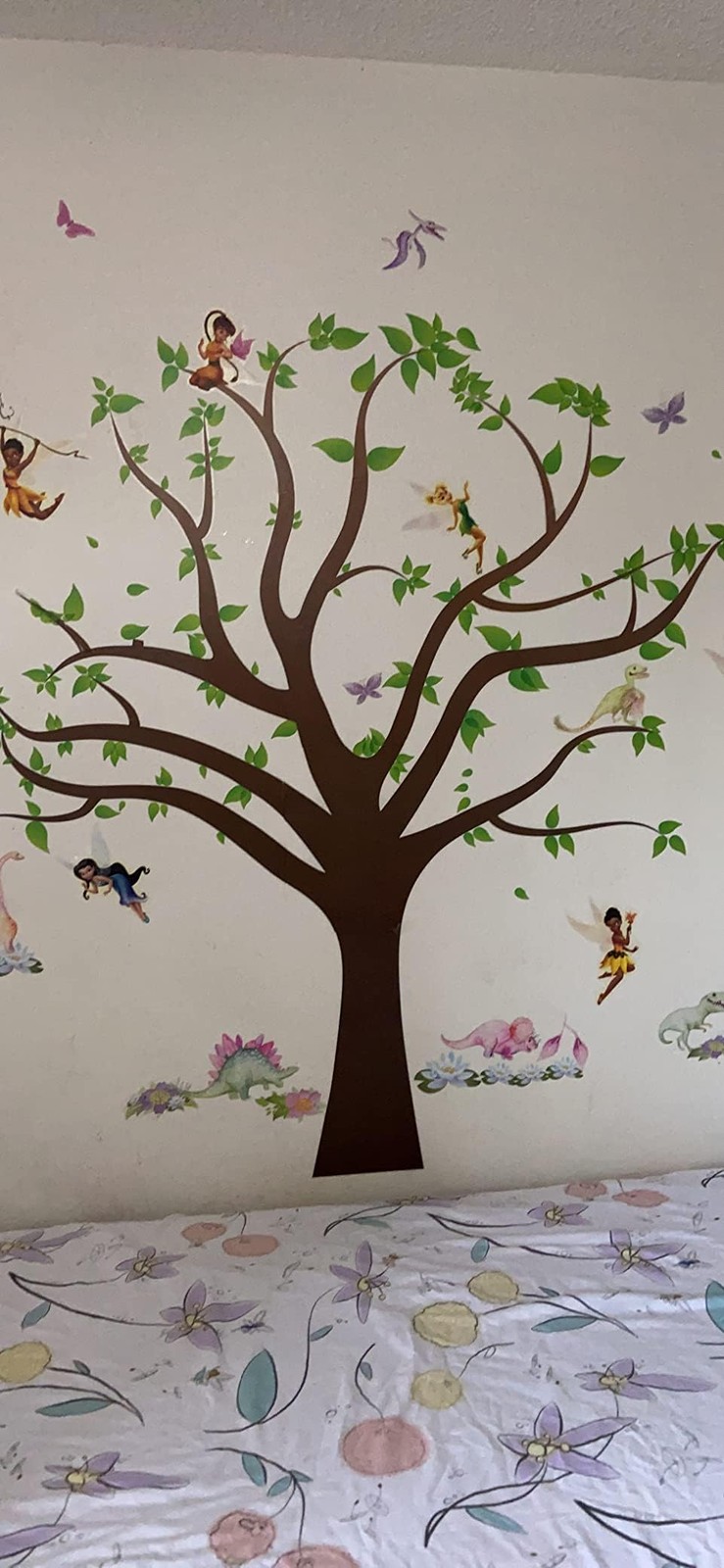 Amaonm Removable Cartoon Giant Brown Tree Wall Decals DIY Leaves Wall Sticker…