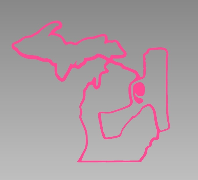 Michigan Bearing Arms Die Cut Window Sticker Decal – Multiple Colors