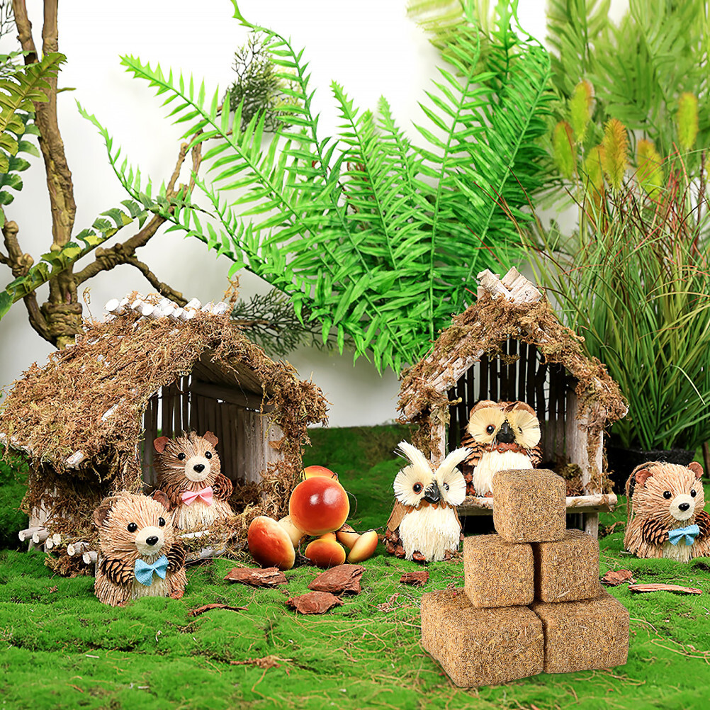 Mini Cylinder Bales Cube Bales Rectangular Bales Mini Hay Bales for Scene Decor