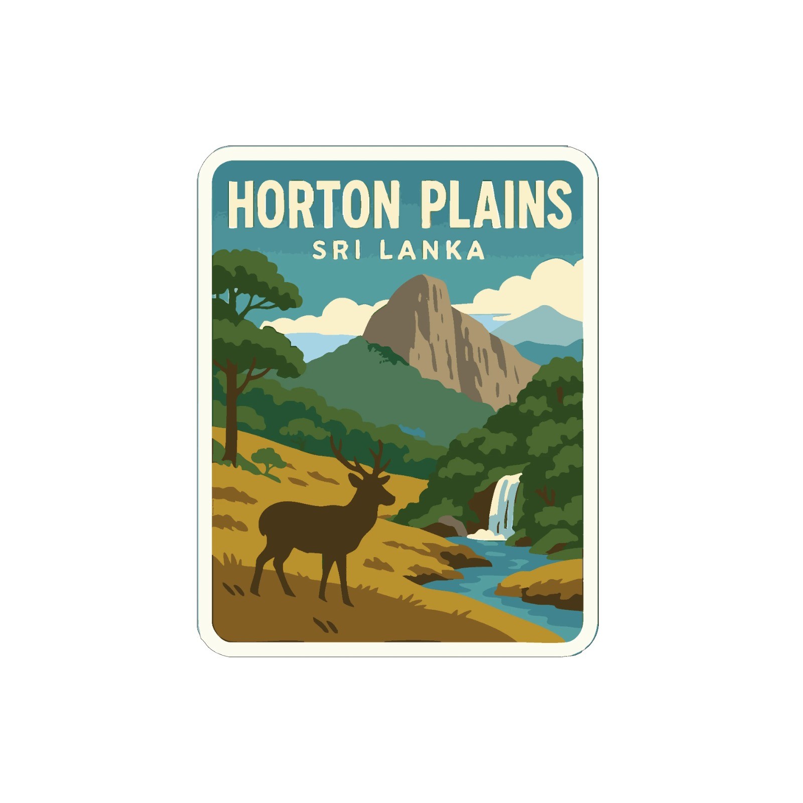 Horton Plains Sri Lanka National Park Sticker Decal Vinyl Die-Cut World