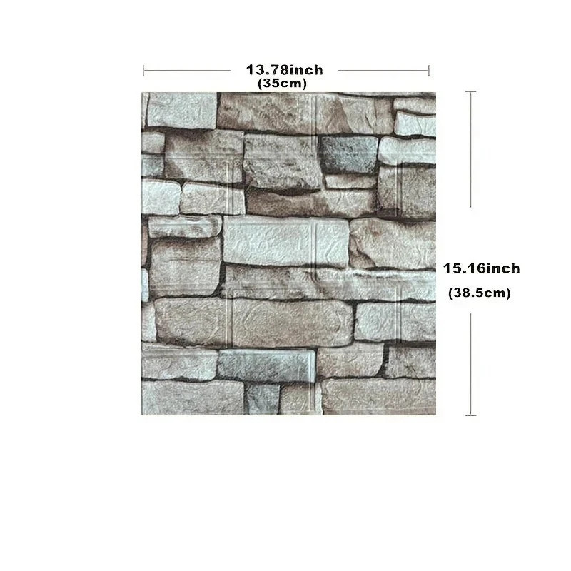 DIY 3D Brick Wallpaper Self Adhesive Foam Wall Sticker Waterproof Decor Panel