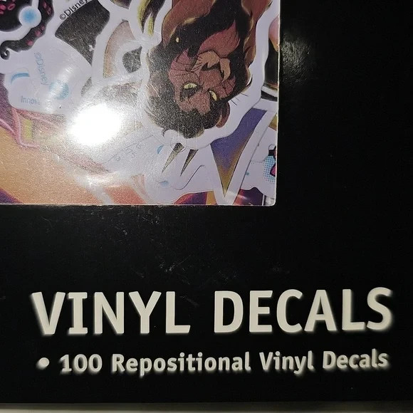 Disney Villains Repositionable Vinyl Decals, 100 Count New