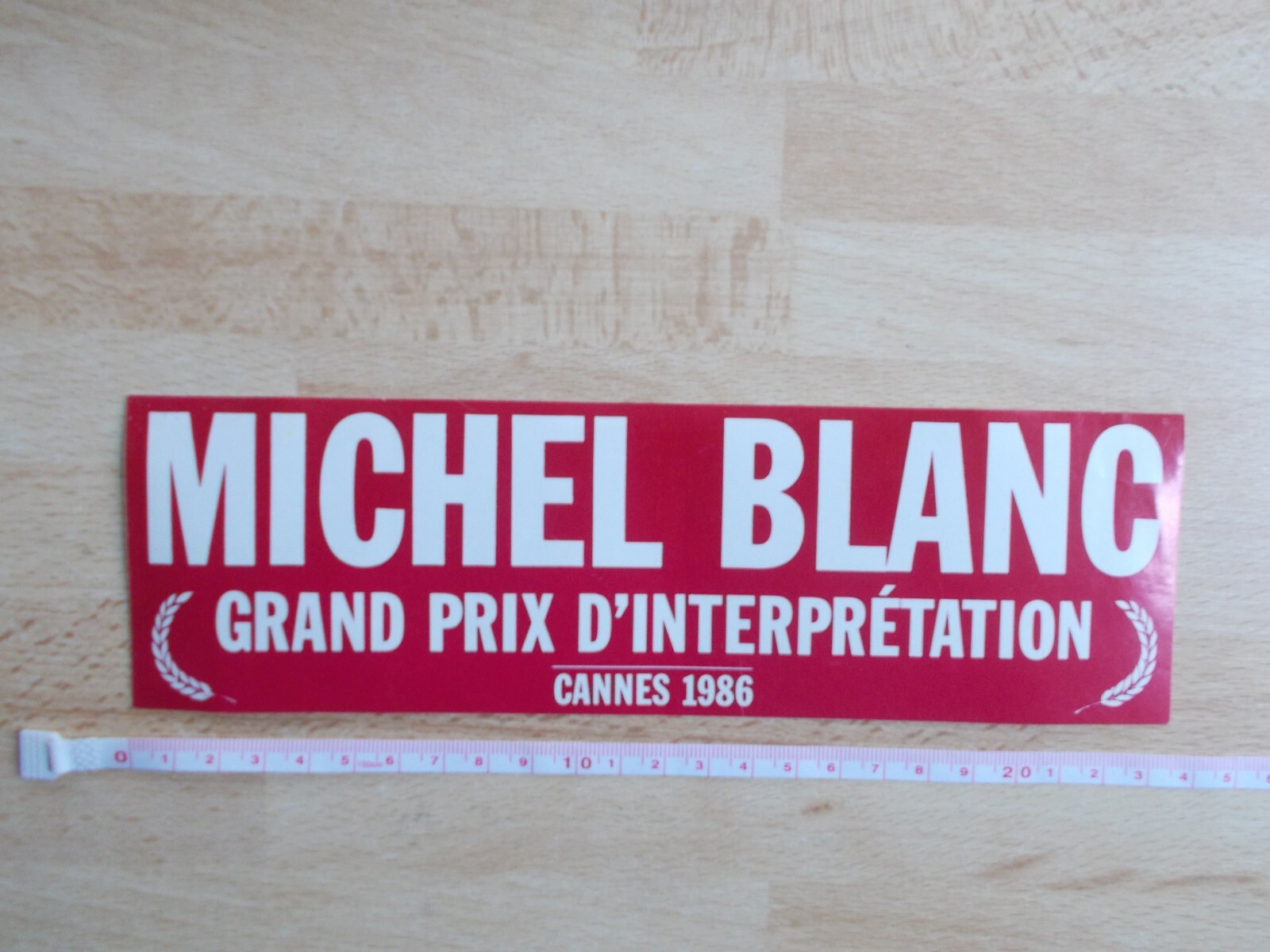 Sticker Michel White – Grand Prix D'Interpretation Cannes 1986