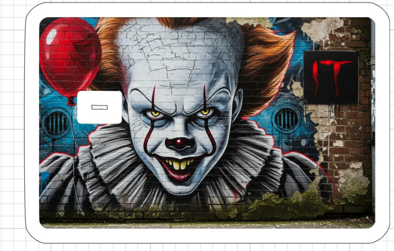 Killer Graffiti Street Art ATM Debit Credit Sticker Skin Halloween Horror Paint