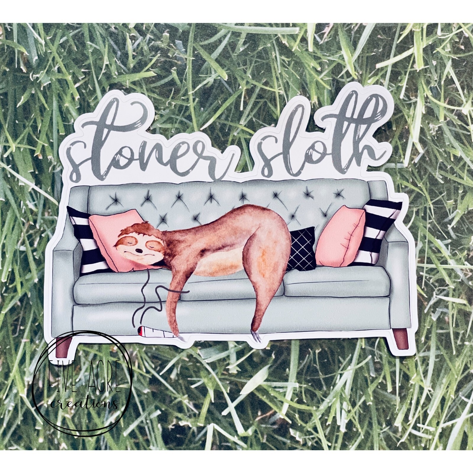 Stoner Sloth | Sloth High | Waterproof Weatherproof Vinyl Sticker | High Quality