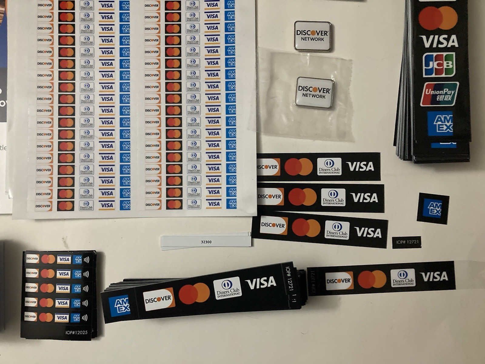 Credit Card Mobile Payment Sign Vinyl Sticker – Visa MasterCard Discover AmEx