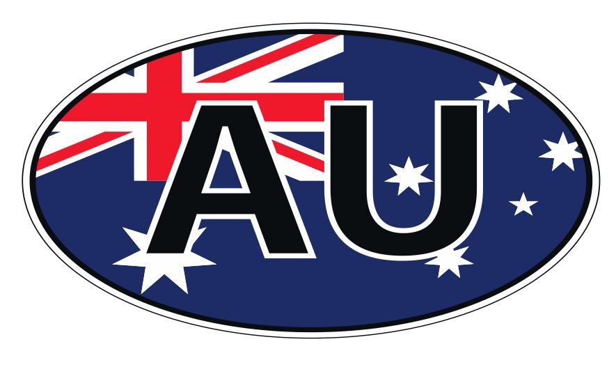 Australia Oval or Helmet Sticker Decal A773