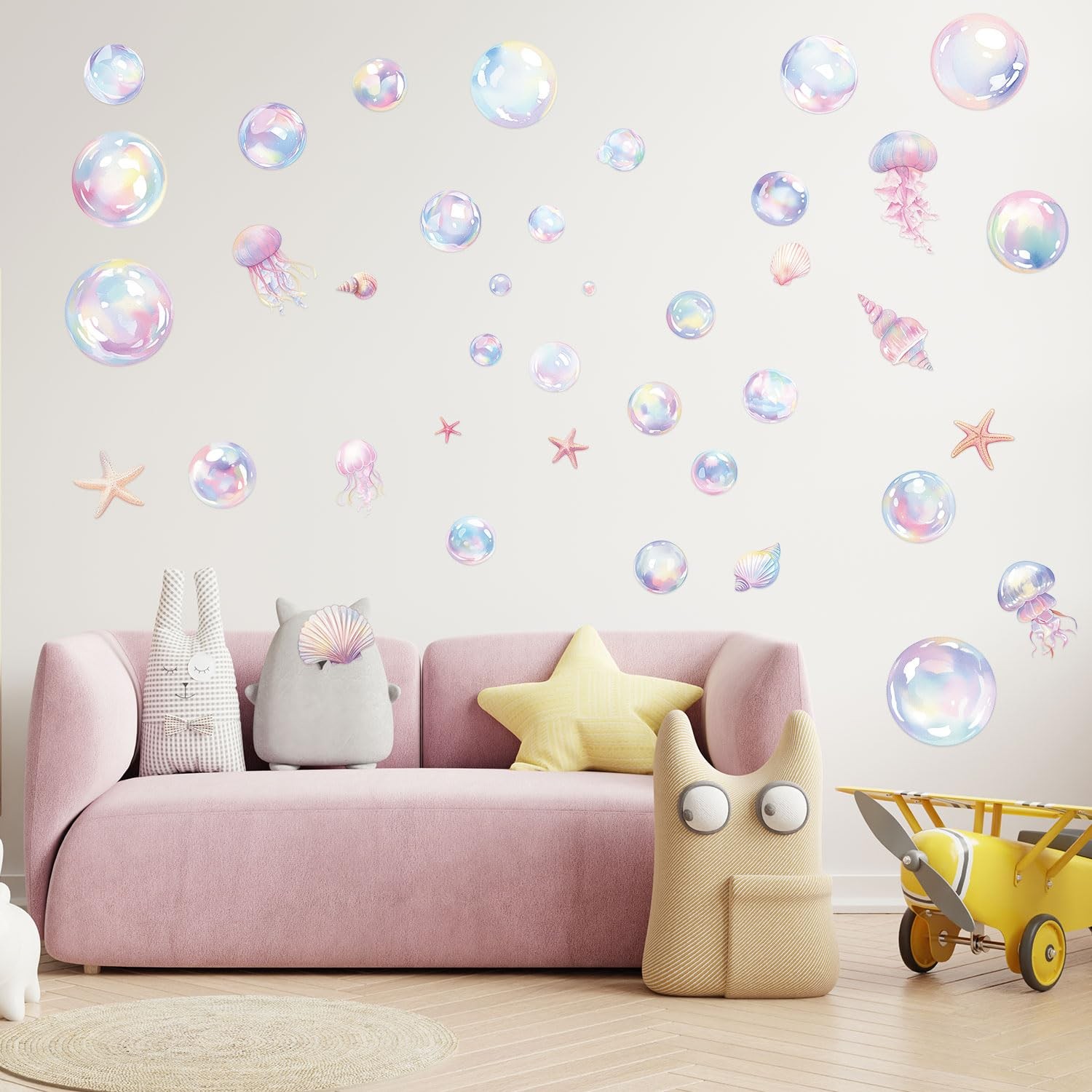 4 Sheets Bubble Wall Decals, Colorful Bubble Wall Cutouts Decal Ocean Decor S…