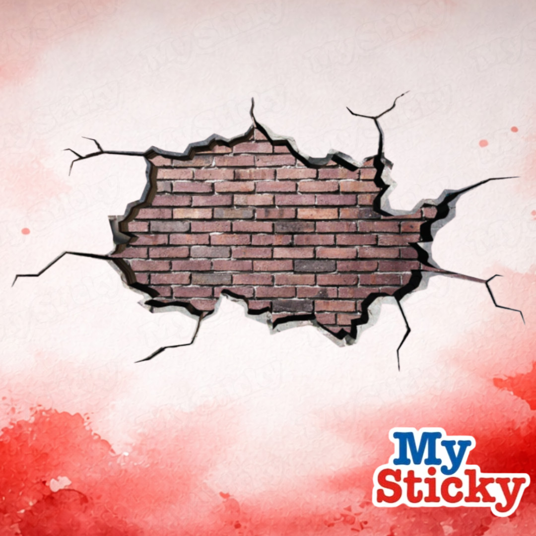 BRICK WALL Art Sticker Wall Decal Removable Room Decor MySticky Room Design