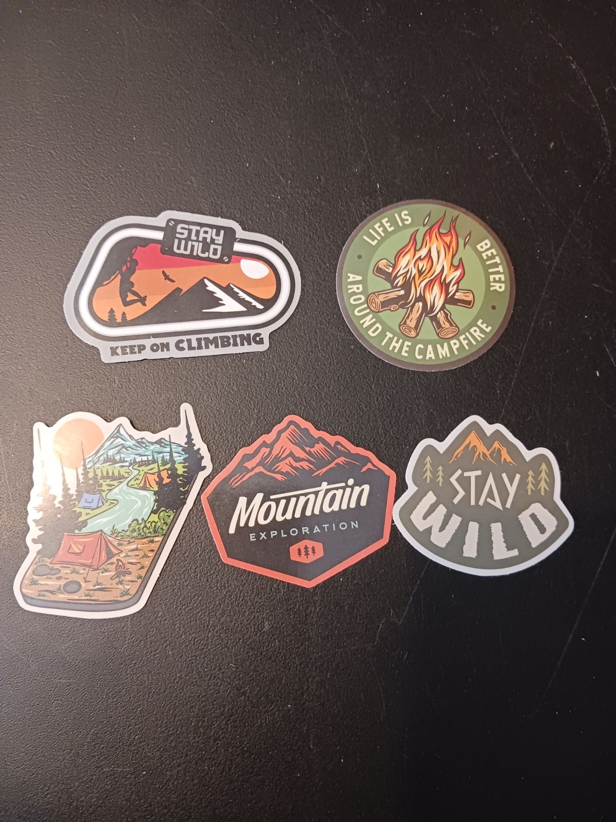 25 Outdoors-Themed Vinyl Stickers Hiking, Camping, Bigfoot…Lot 2 of 2