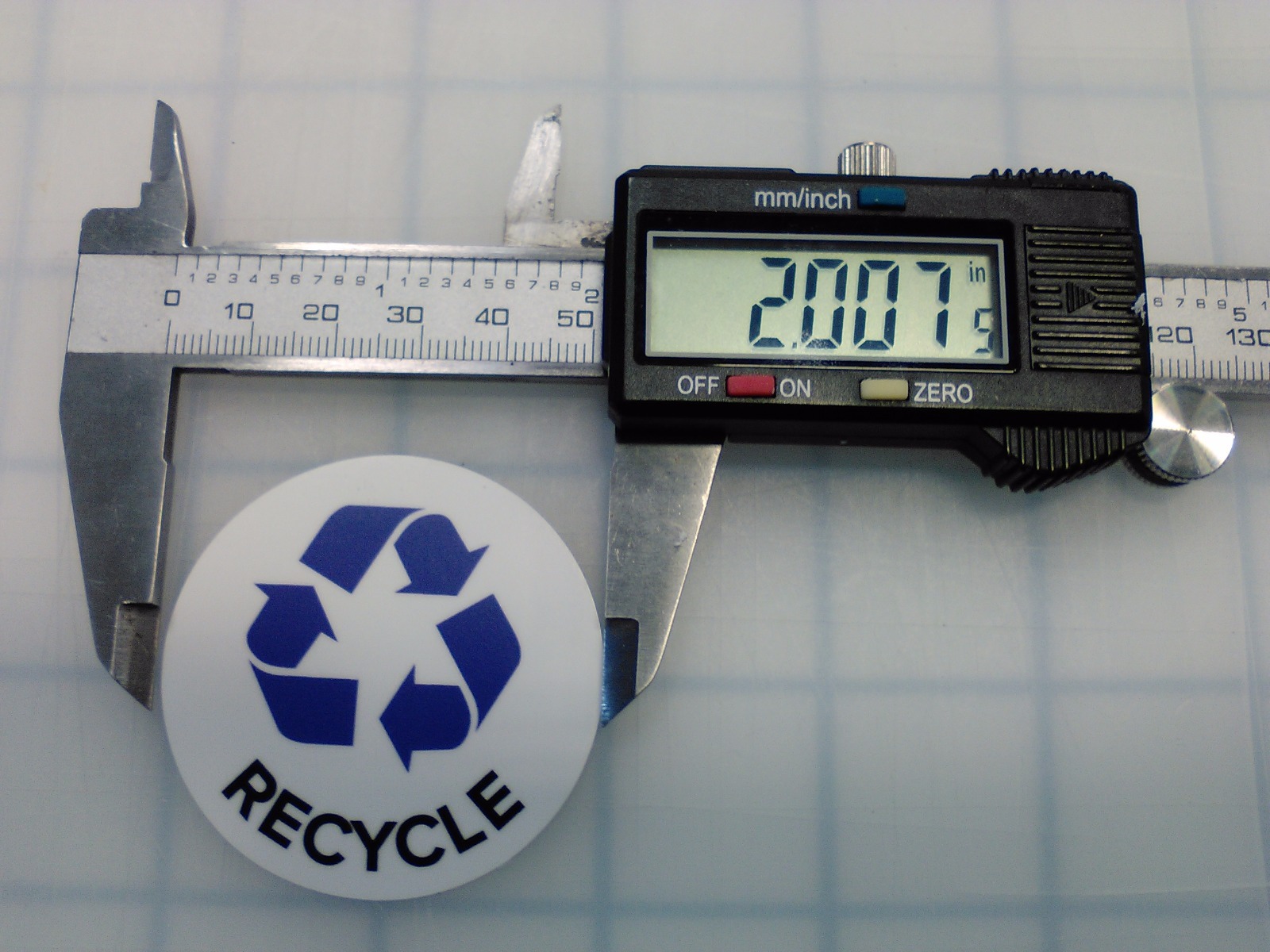 Recycle and Landfill Sticker Set, Laminated, 2 Inch Round (20 Sets)