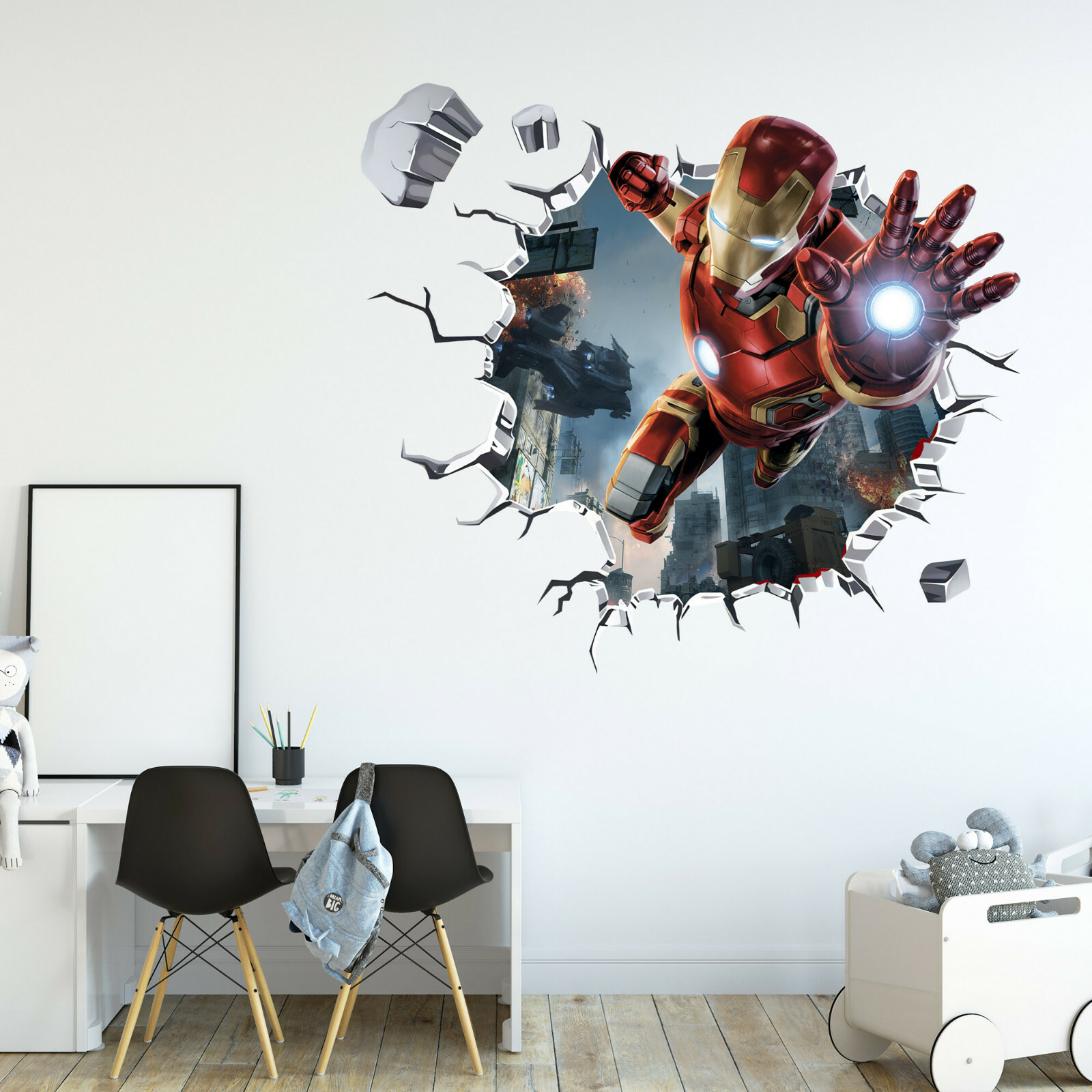 Avengers Hulk Spiderman Captain America Iron man Wall Decal Sticker 3D Wall Deco