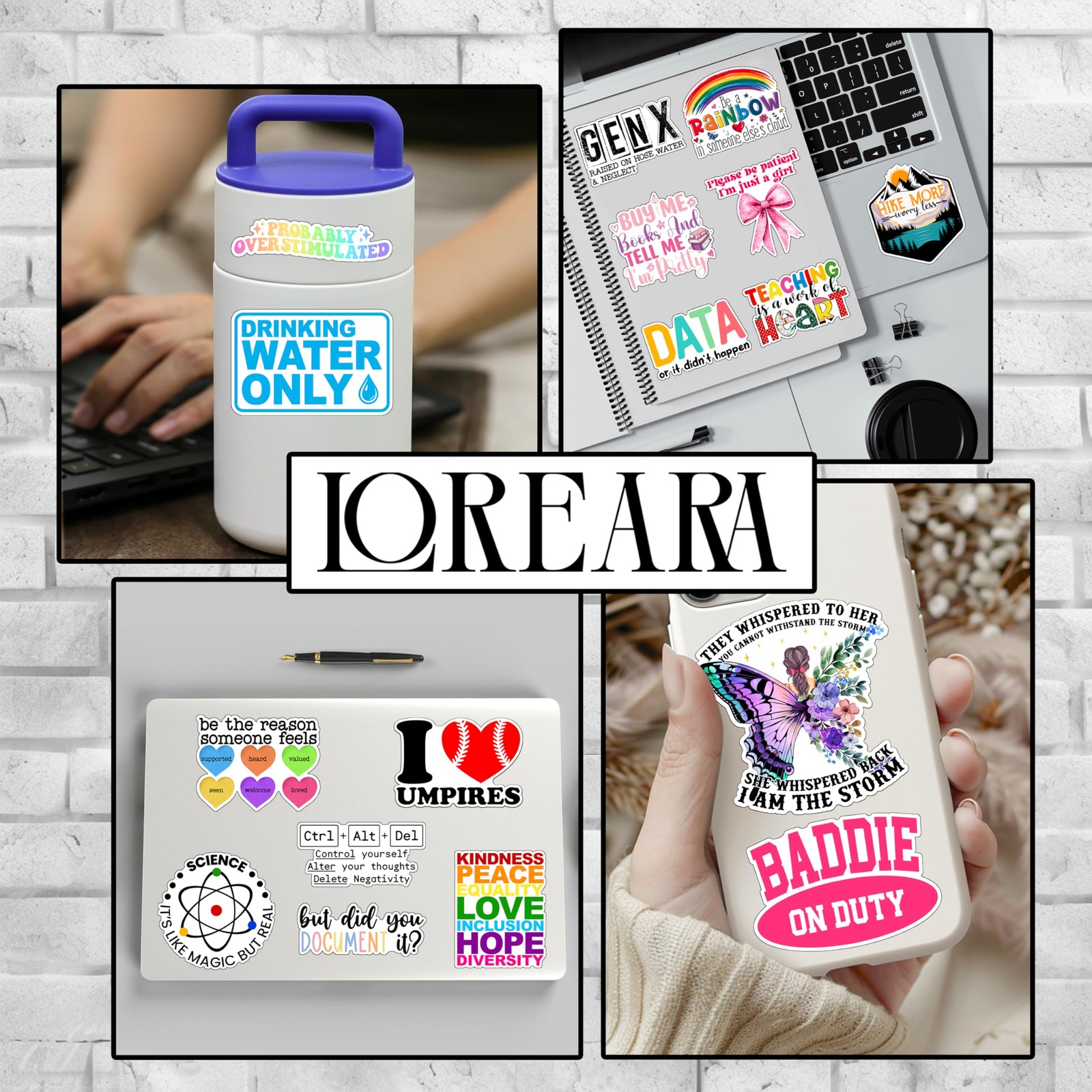 LOREARA Funny Stupid People Sticker 3×2.1 Inches