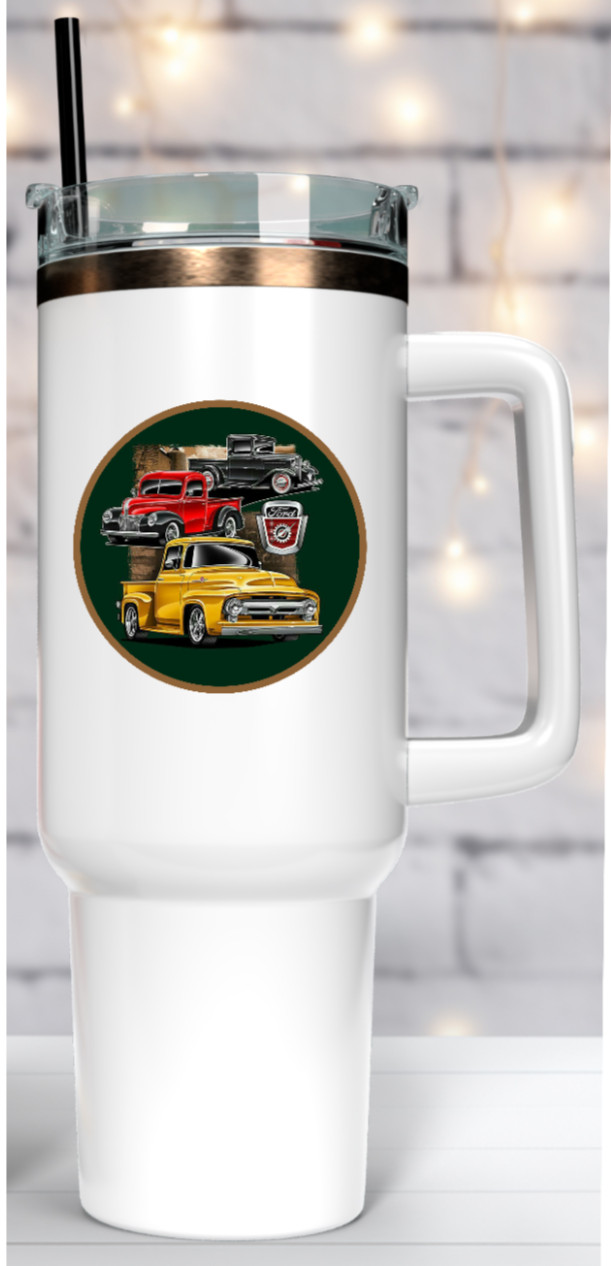 Car Classics "Vintage Ford Trucks" 4" Vinyl Decal Sticker Handcrafted Car Truck