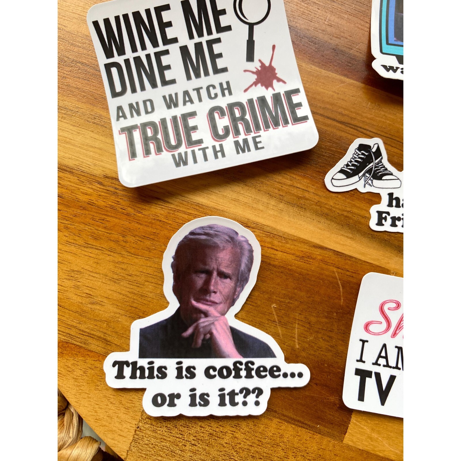 Dateline Inspired Keith Morrison TRUE CRIME Sticker Set of 11 Pesky DNA