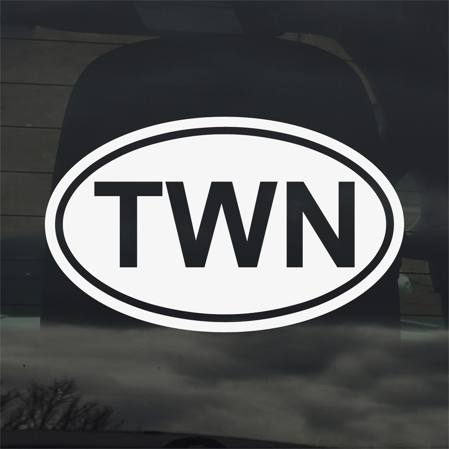 Taiwan TWN Oval Country Code Vinyl Decal Sticker for Car Window Laptop Gift