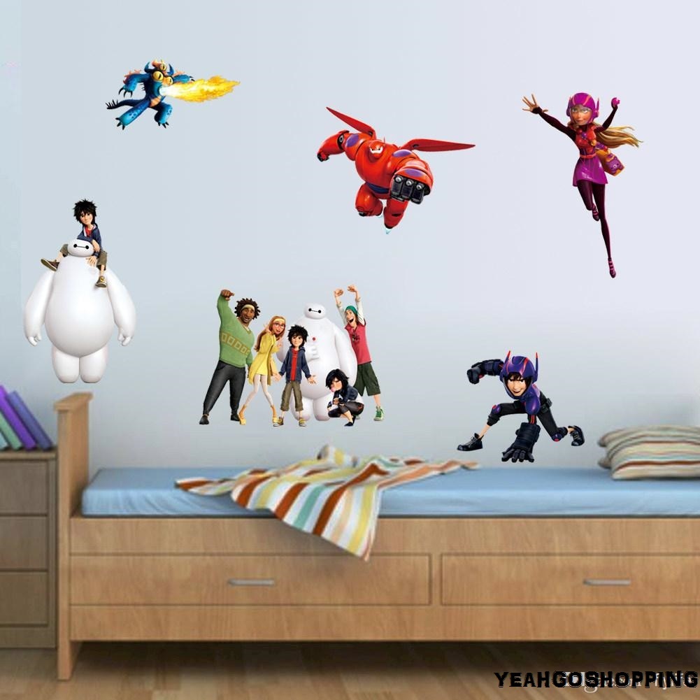 One Big Hero 6 Wall Sticker Cartoon Character Removable – (36 " X 12 ")
