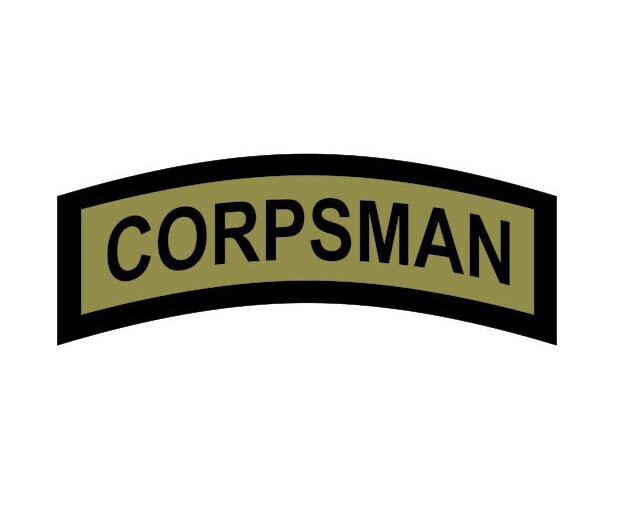 COPRSMAN Tab Vinyl Window Decal/Sticker Olive/Black