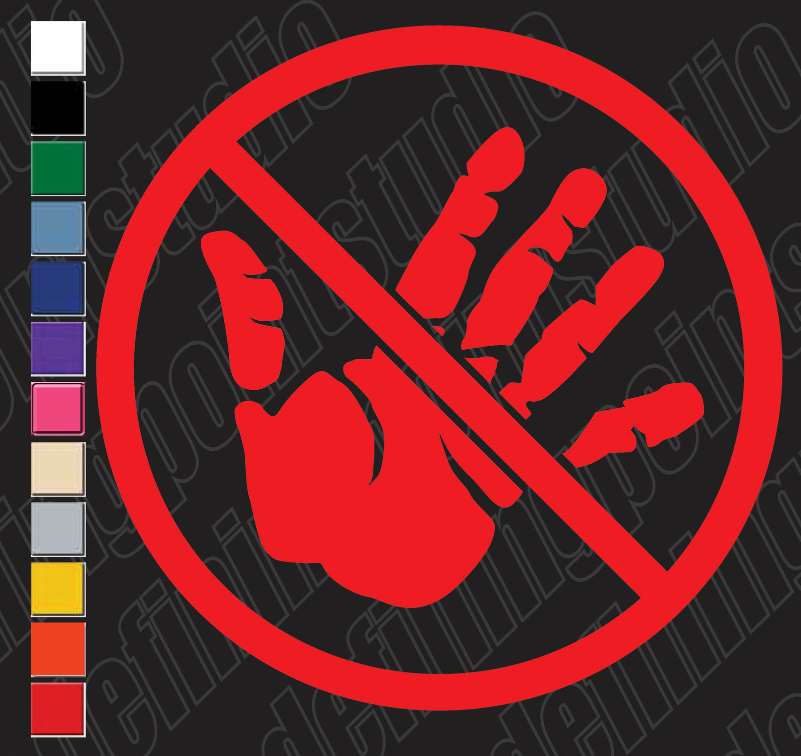 HANDS OFF!!!!! Vinyl car/laptop/window/locker/toolbox/anywhere decal sticker