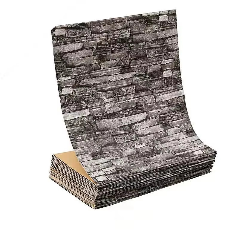 3D Brick Wallpaper Self Adhesive Waterproof Wall Sticker Peel and Stick Decor