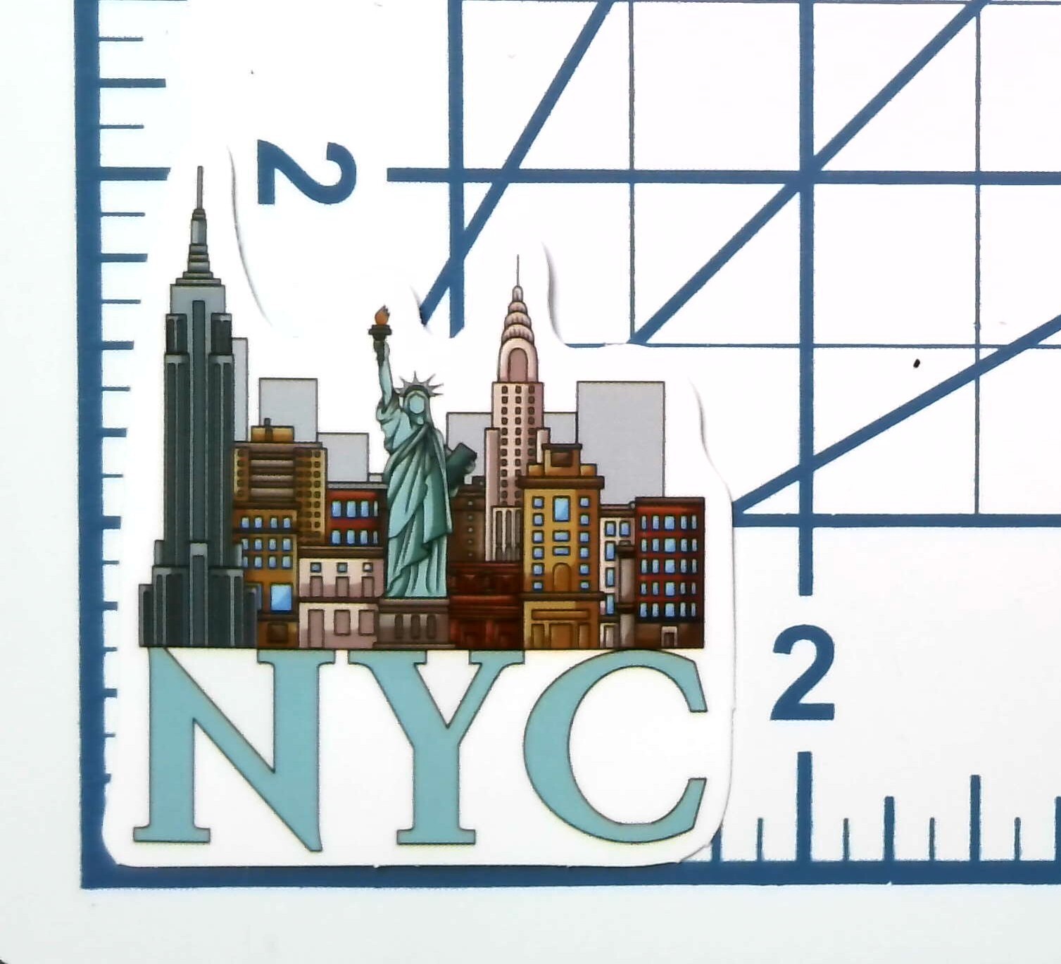New York City Sticker NYC Skyline Vinyl Decal Die Cut Scrapbook Journal Statue
