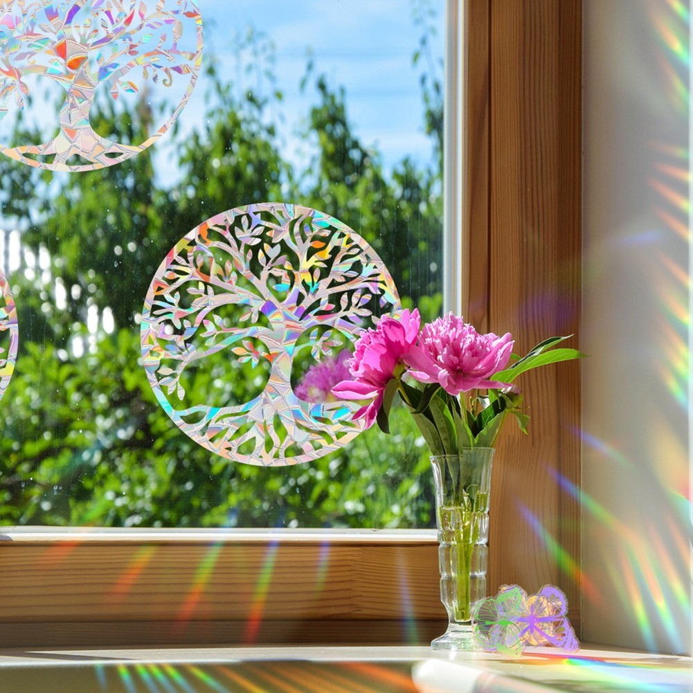 Decorative Rainbow Reflective Window Stickers for Indoor and Outdoor Use