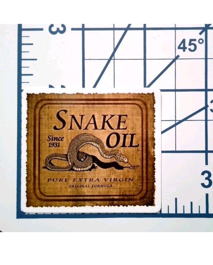 Snake Oil Vintage Label Sticker Die Cut Vinyl Retro Journal Scrapbook Gift