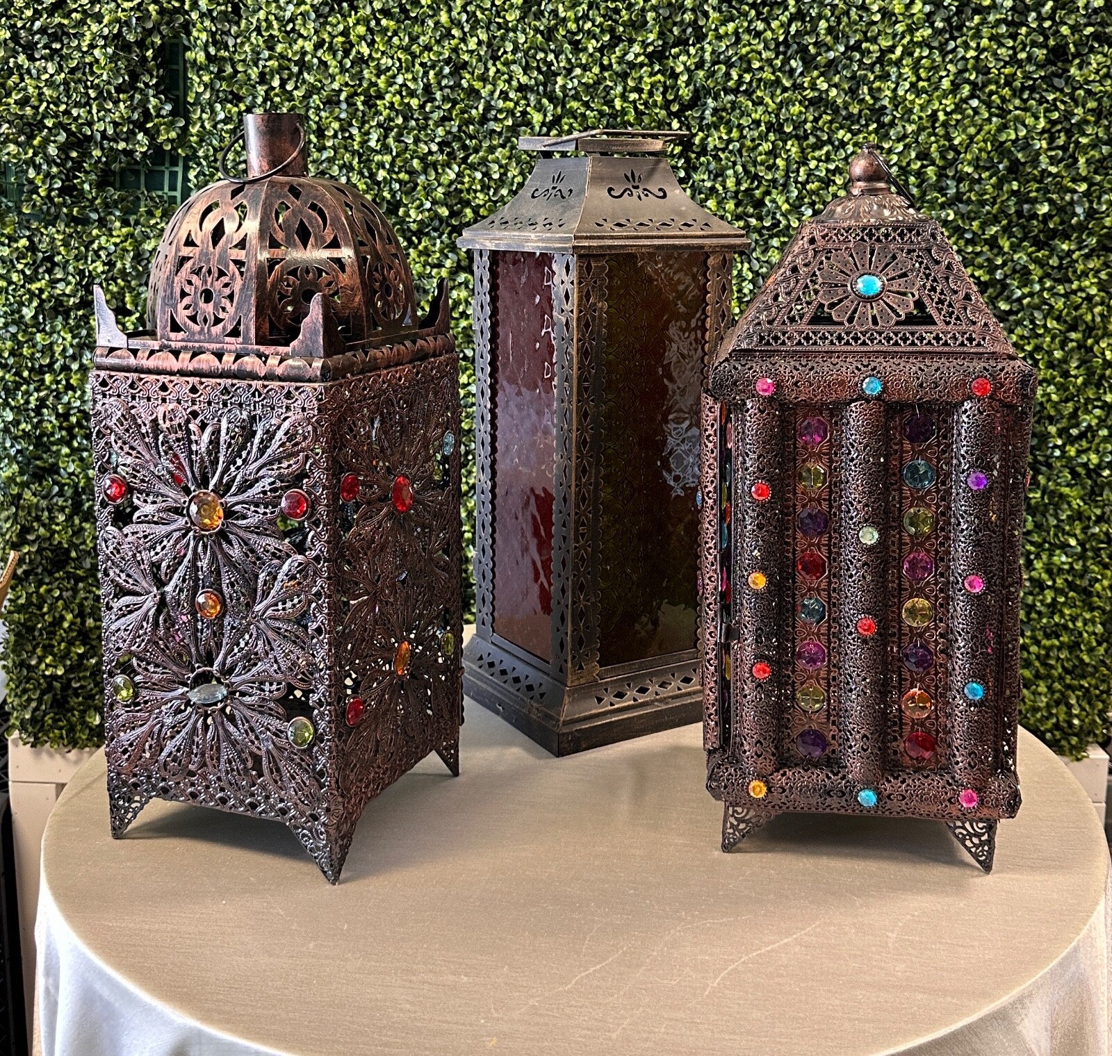 colorful medium/large moroccan lanterns used for home decor or events