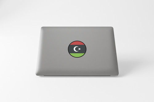 Libya Flag Circle Sticker Decal