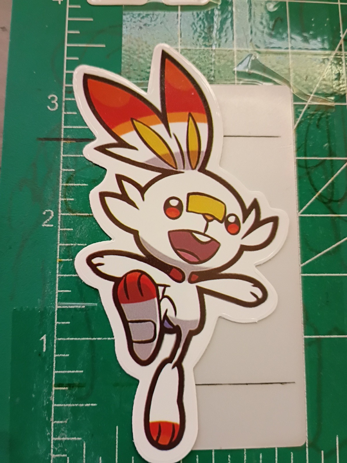 POKEMON STICKER X SCORBUNNY X 3 NCHES STICKER X VYNIL DIE CUT STICKER HIGH GLOSS
