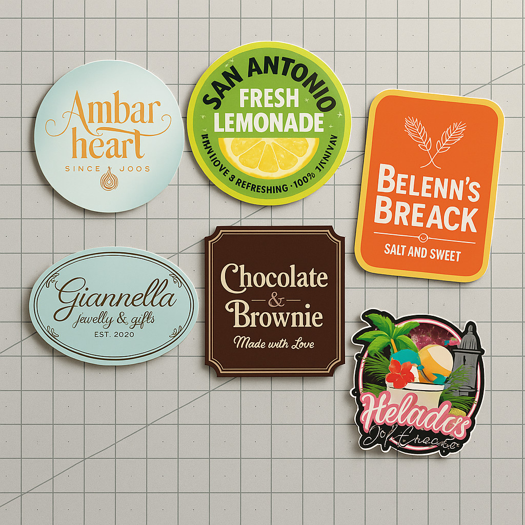 100 Small Business Packaging Stickers Custom Logo Labels 2" Matte or Glossy
