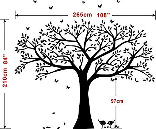 Giant Family Photo Tree Wall Decal Wall Sticker Vinyl Mural Art for Home Deco…