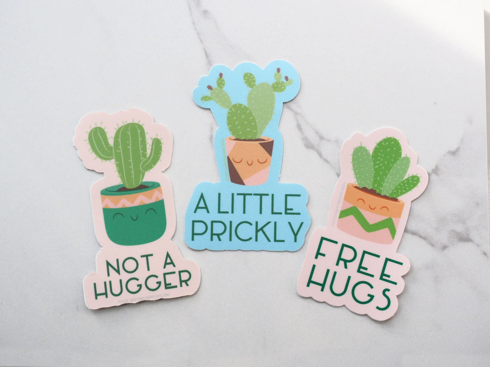 Free Hugs Cute Cactus Sticker