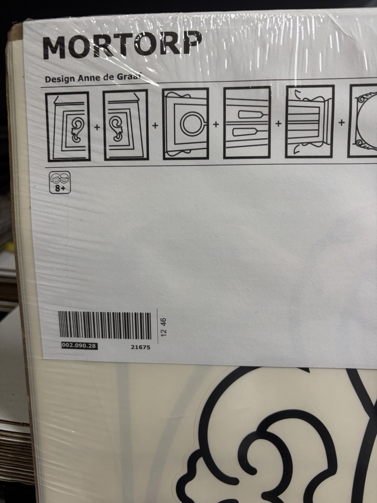 IKEA Mortorp Grandfather Clock Wall Decal Decor Anne de Graffe 76" Tall #21675