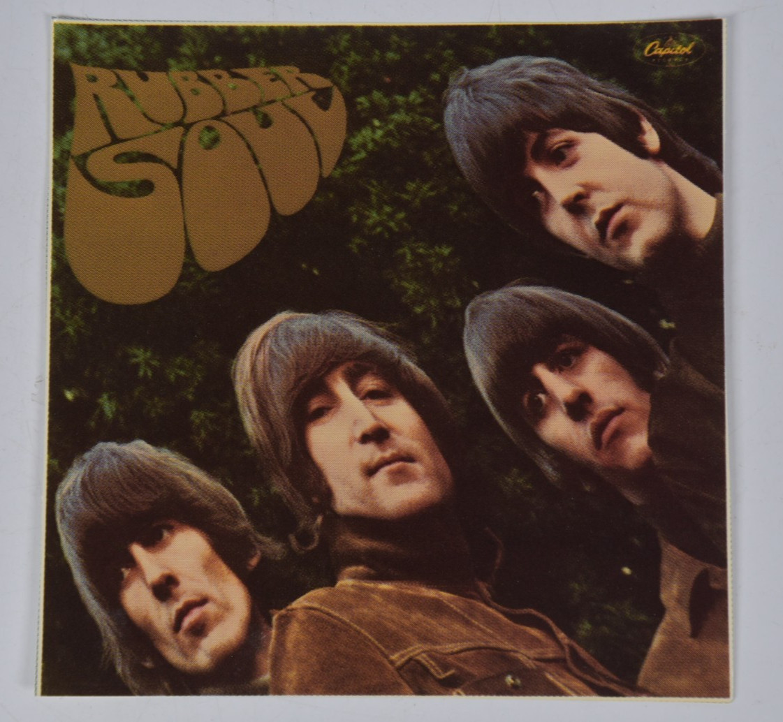 Vintage Beatles Rubber Soul Insert Cover Art 6" Art Print 45 Record Paper ONLY