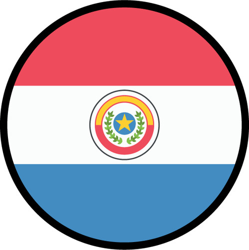 Paraguay Flag Circle Sticker Decal