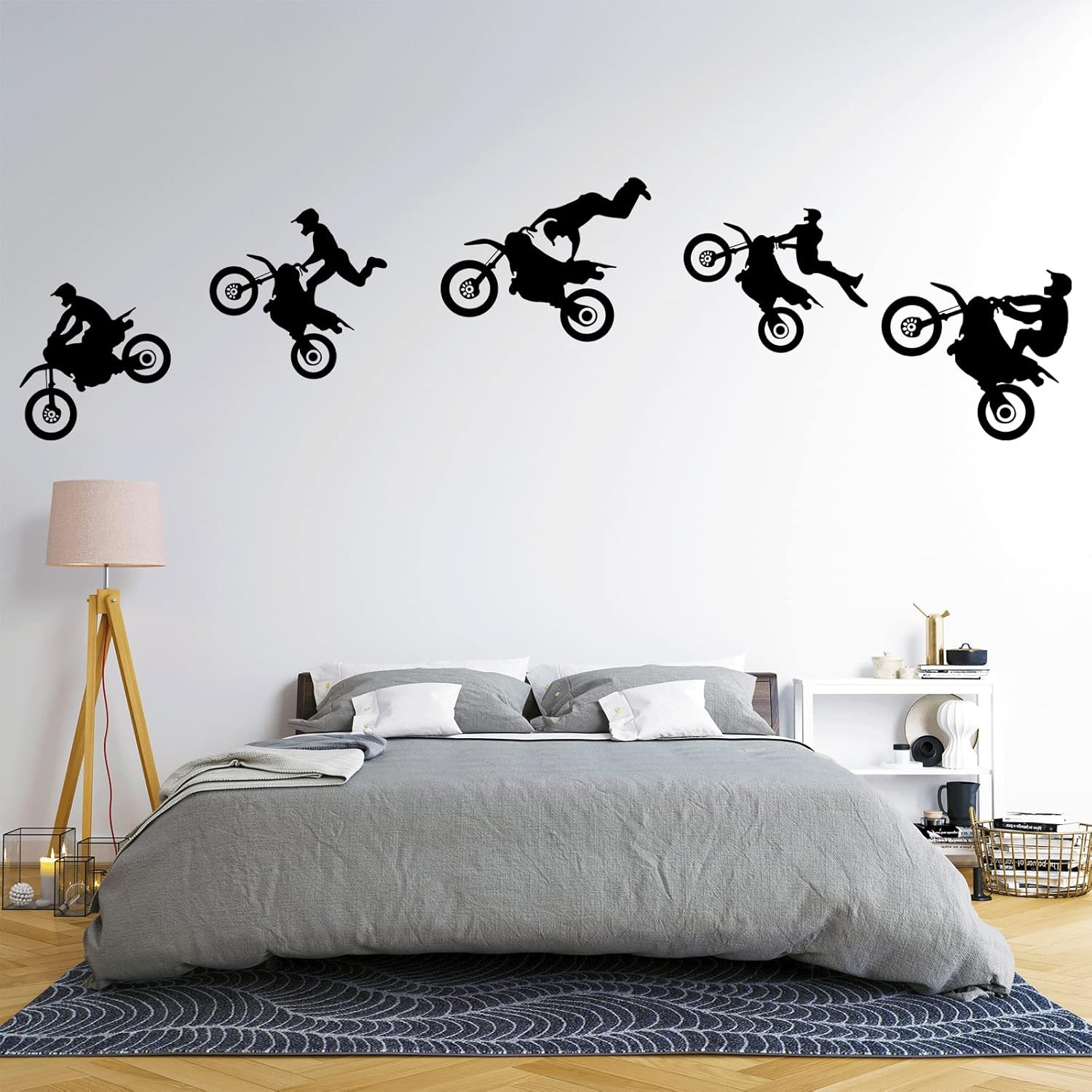 Motocross Dirt Bike Wall Decal Sticker for Boys Room Bedroom Living Room Decor