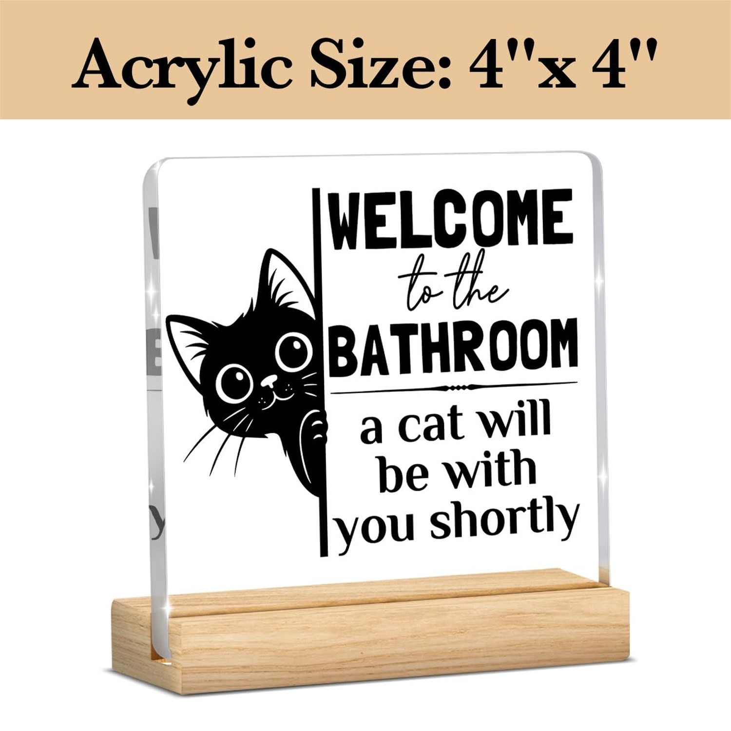 Funny Bathroom Decor, Cat Bathroom Decor, Black Cat Decoration, Cats Lover Gi…