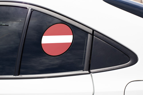 Latvia Flag Circle Sticker Decal