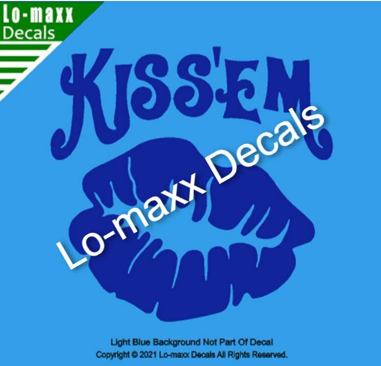 KISS’EM Kissing Hot Lips Original Design Superior Quality Die Cut Vinyl Decal